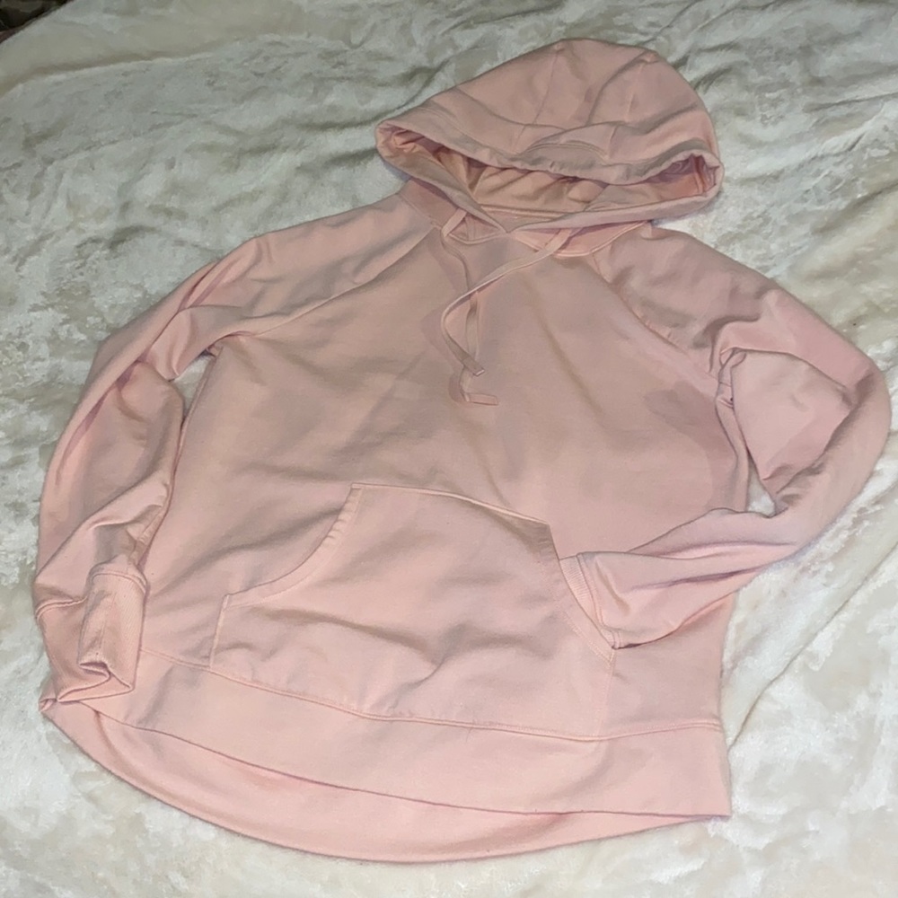 Light pink cotton hoodie